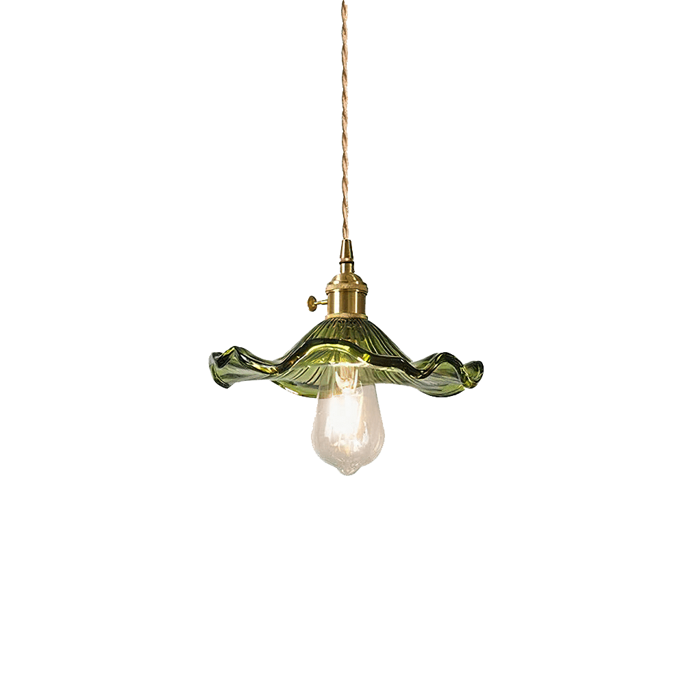 Hibiscus Pendel i Metal og Glas