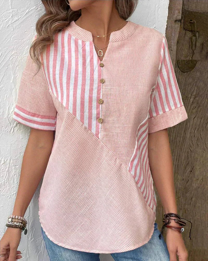 Monroe™ | Bløde Striber Bluse