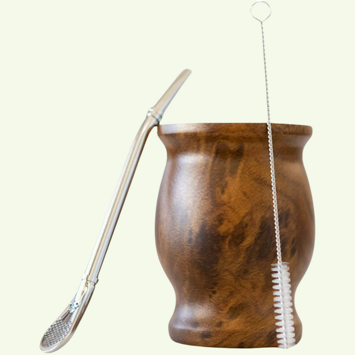 Yerba Mate Kop med Dobbeltvægget Isolering og Komfortabelt Greb