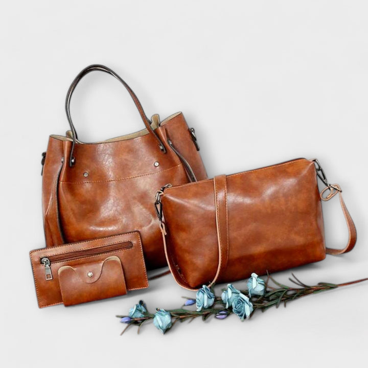 Olivia™ | 4-delt Vintage Taske Sæt