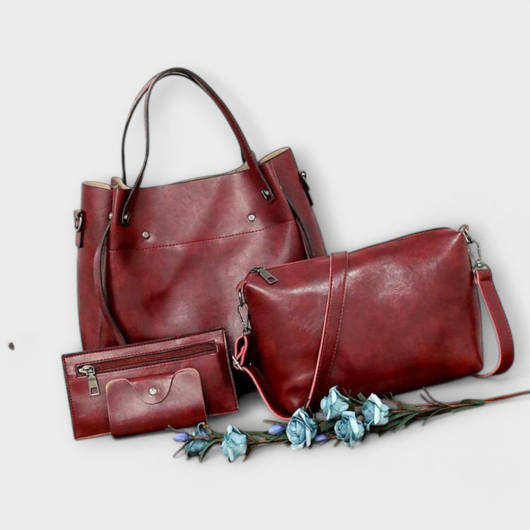 Olivia™ | 4-delt Vintage Taske Sæt