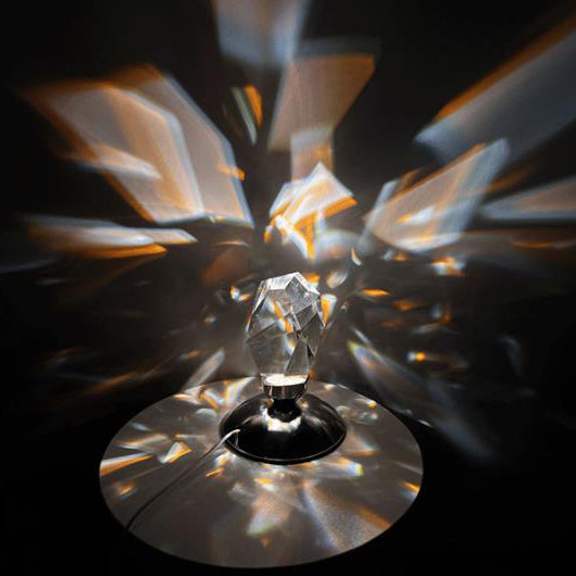 Diamantkrystal LED Bordlampe med Fjernbetjening - Trådløs Genopladelig Nattelygte med 16 Farveindstillinger