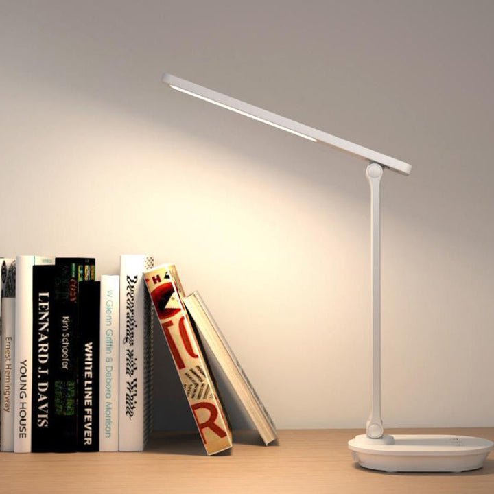 Genopladelig LED Skrivebordslampe med Dobbelt Foldedesign - Pink, Hvid, Grøn