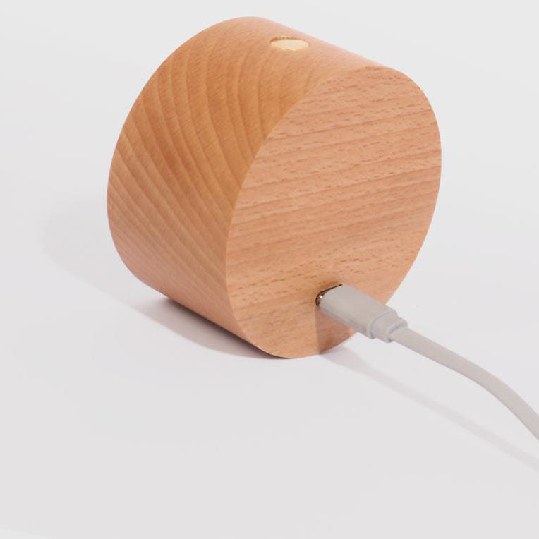 Moderne Træ Touch LED Væglampe - USB Genopladelig