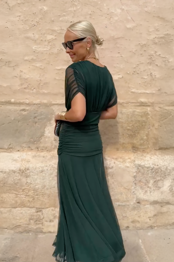 Alison™ | Elegant V-Neck Fantasy Fest Maxi Dress
