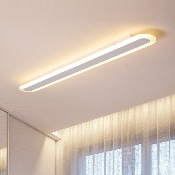 Minimalistisk Hvid Akryl Loftlampe med LED