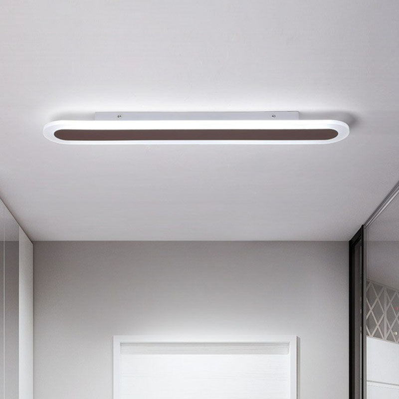 Minimalistisk Hvid Akryl Loftlampe med LED