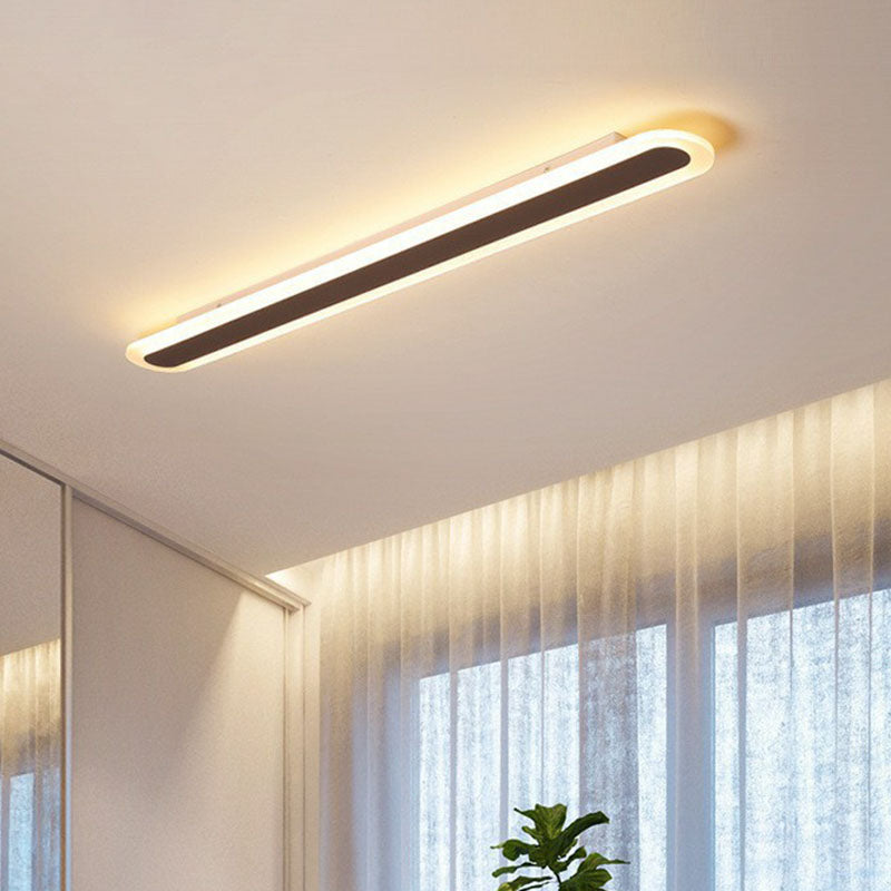 Minimalistisk Hvid Akryl Loftlampe med LED