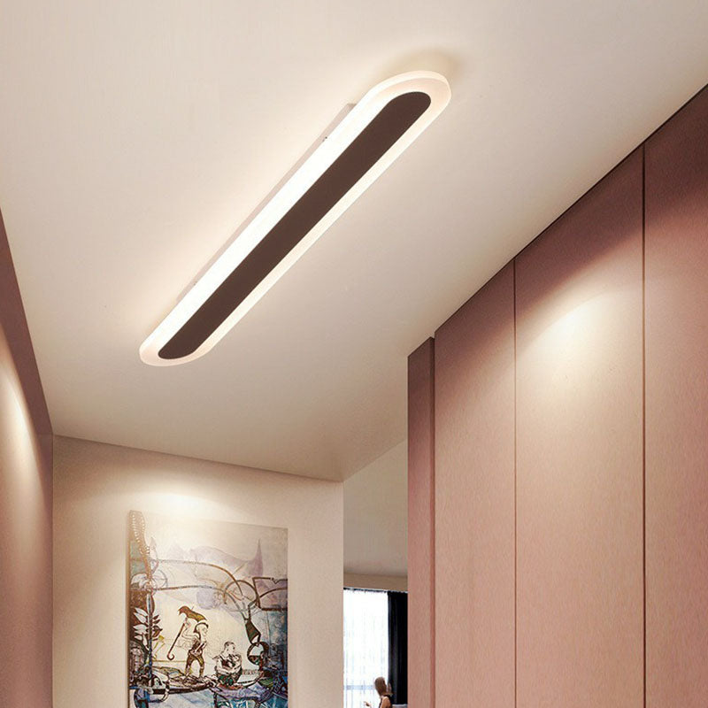 Ultra Tynd LED Loftlampe i Hvid Akryl