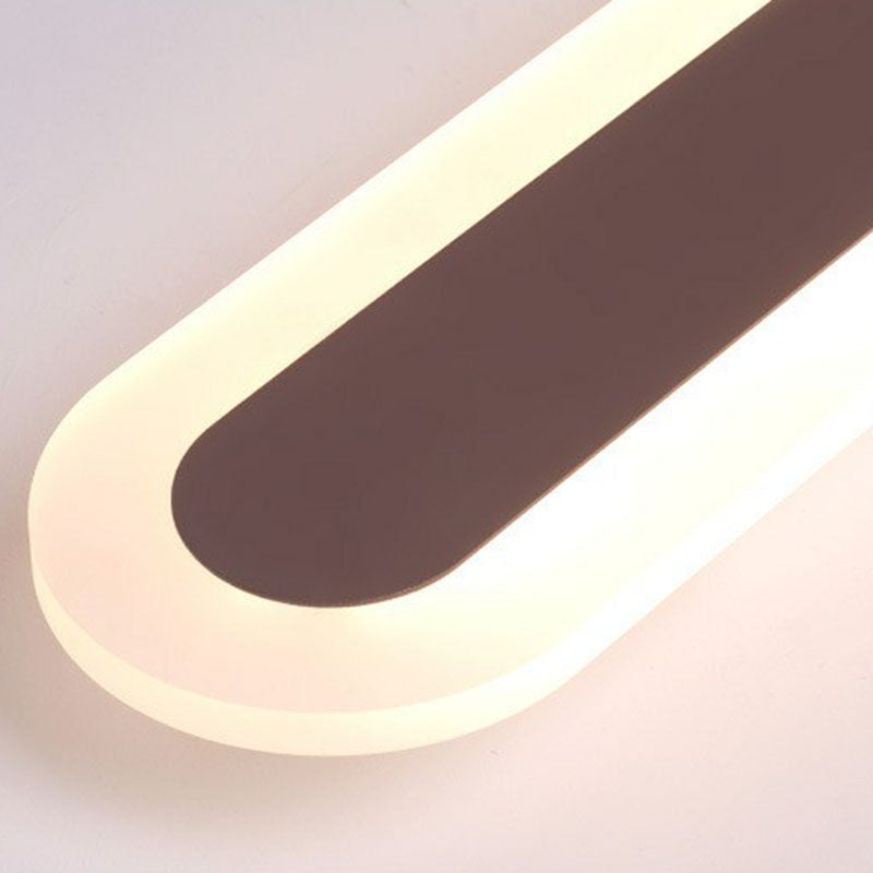 Minimalistisk Hvid Akryl Loftlampe med LED