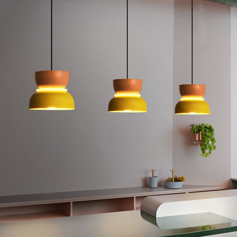 Farverig Macaron LED Pendel lampe i Moderne Skandinavisk Design