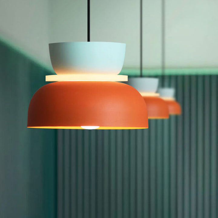 Farverig Macaron LED Pendel lampe i Moderne Skandinavisk Design