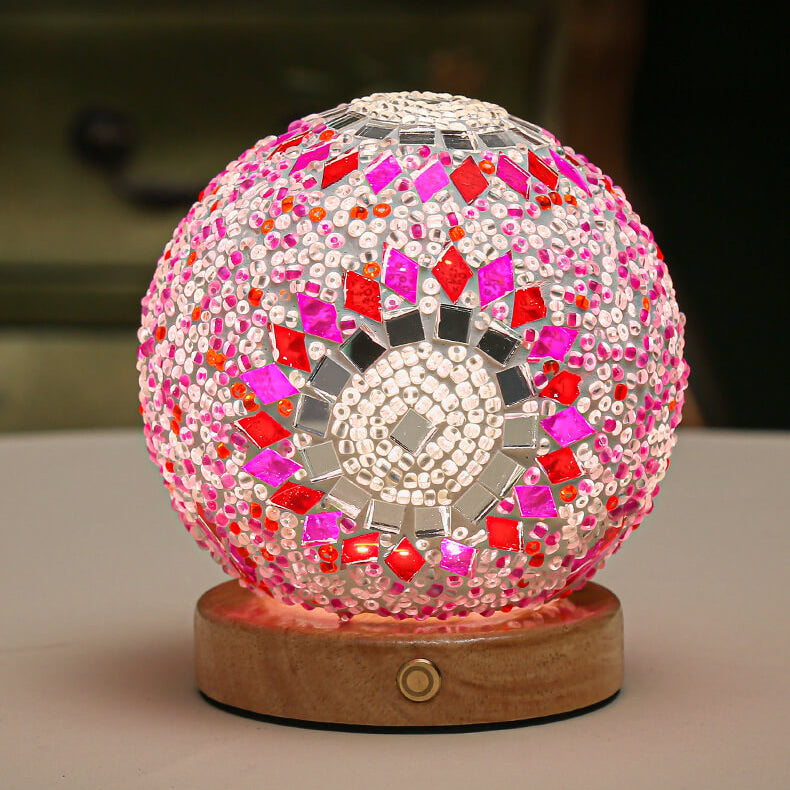 Boheme Bordlampe med USB Opladning og Blødt LED Lys
