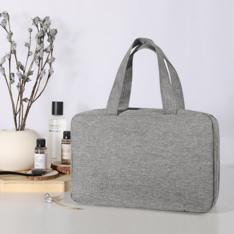 Kompakt Rejse Kosmetik Organizer med 4 Rum og Gennemsigtige Sider