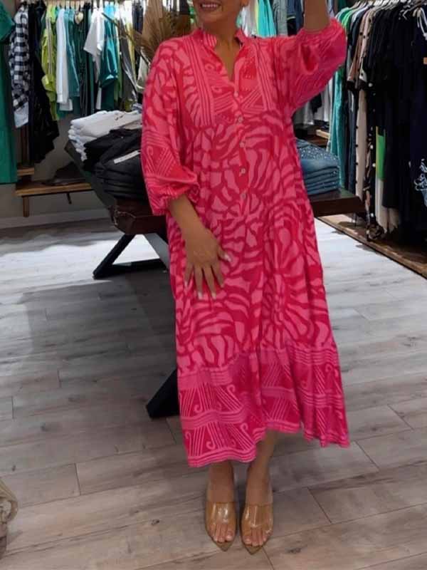 Marigold | Kvinders V-Hals Tummy Control Flowy Loose Fit Kjole