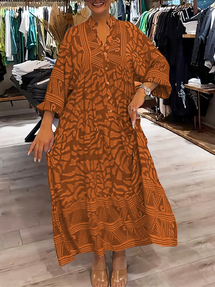 Marigold | Kvinders V-Hals Tummy Control Flowy Loose Fit Kjole