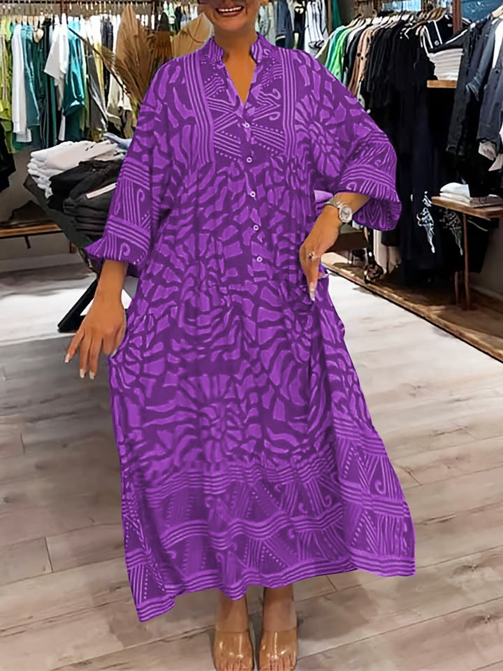 Marigold | Kvinders V-Hals Tummy Control Flowy Loose Fit Kjole