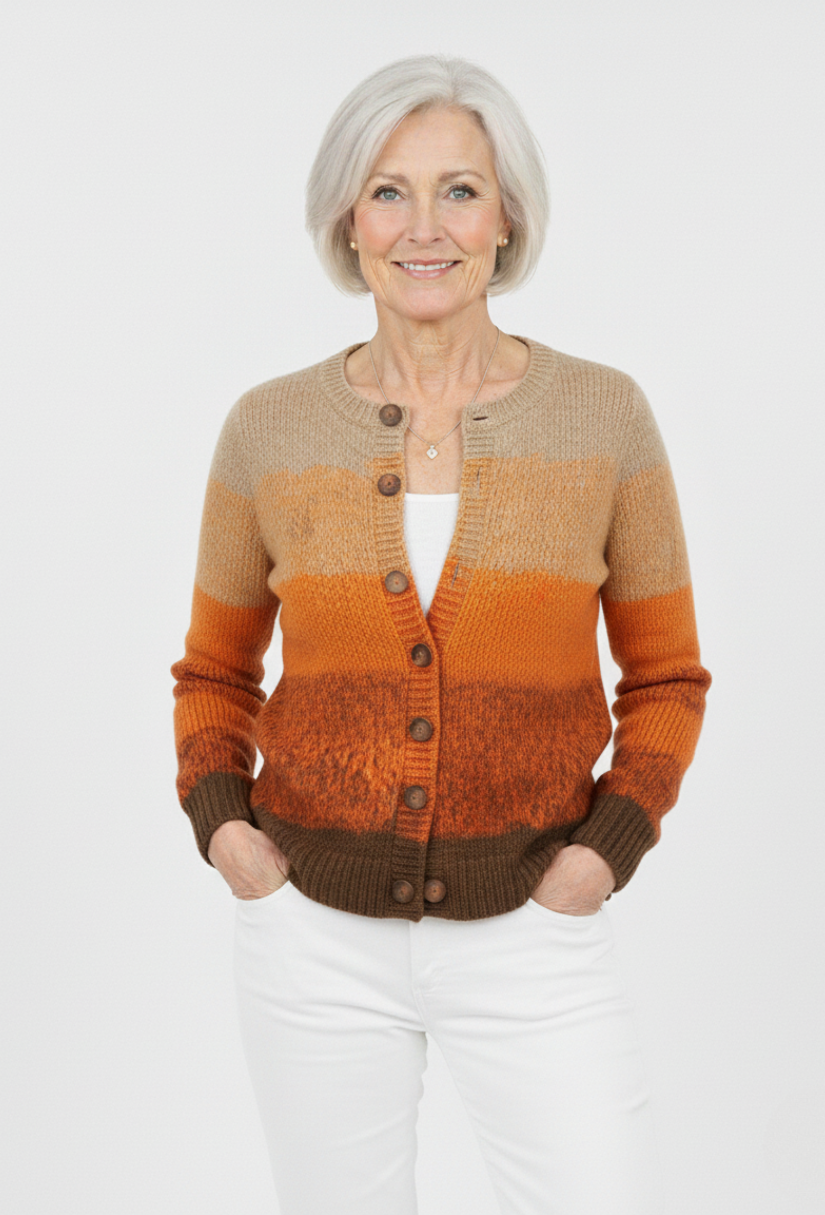 Solveig | Klassisk Strikket Cardigan – Varm, Naturlig & Tidløs