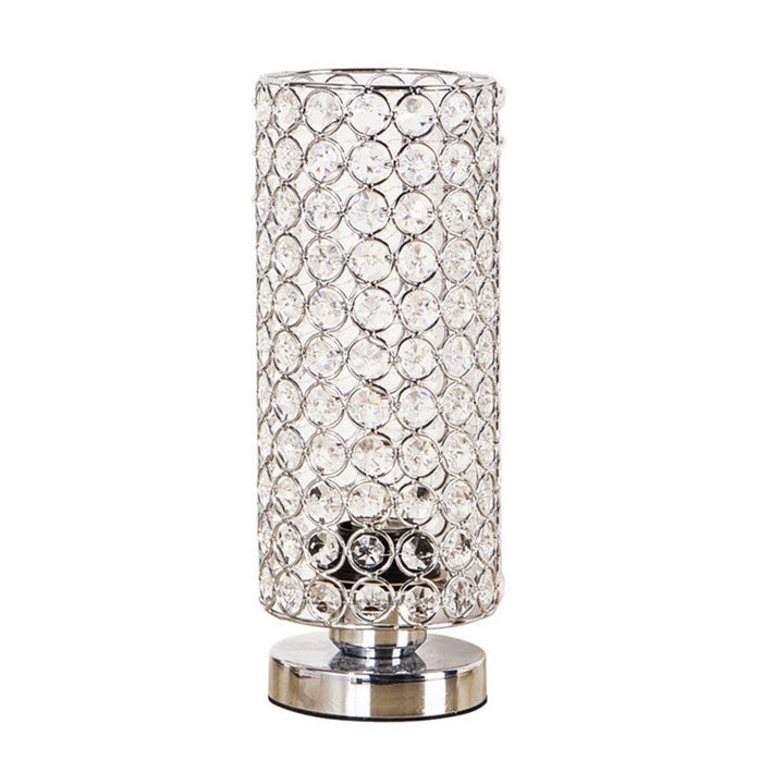 Moderne Krystal Bordlampe med Krom Finish