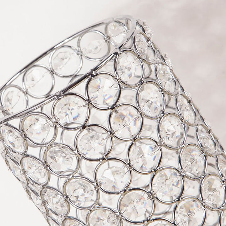 Moderne Krystal Bordlampe med Krom Finish
