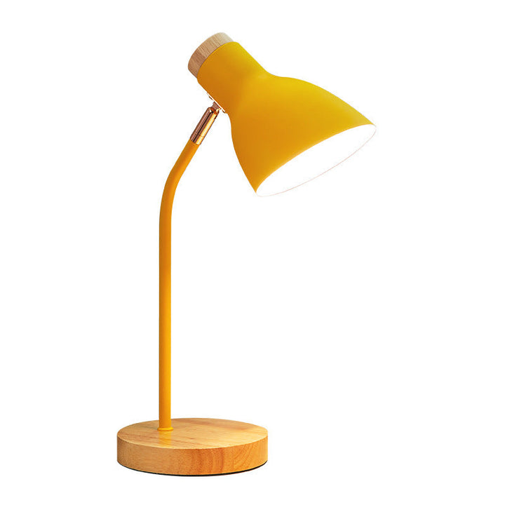 Svingbar Bordlampe i Macaron Farver med Metal Skærm