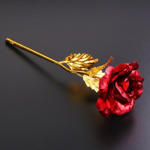 24K Guldbelagt Rose med Gaveæske og Ægthedscertifikat