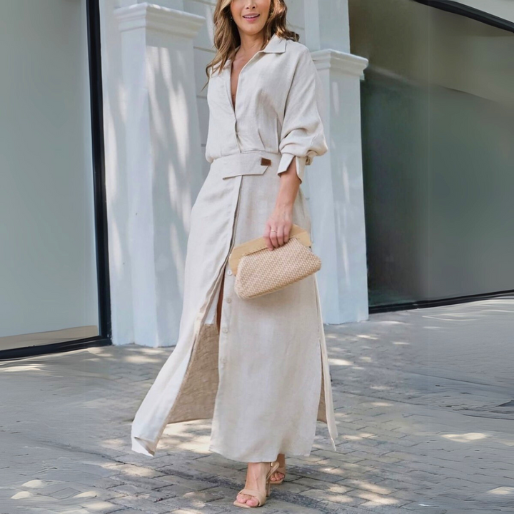Amara™ | Elegant Maxi Kjole med V-Udskæring
