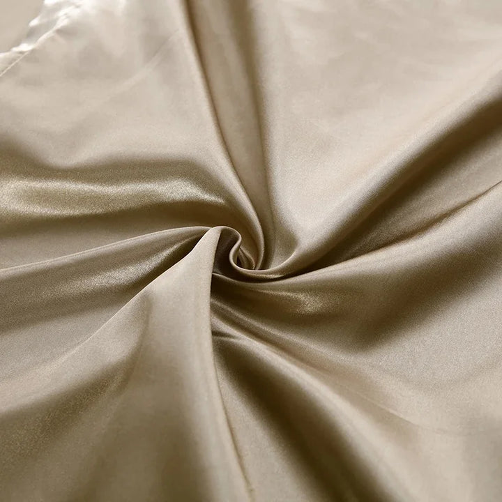 Luksus Silk Satin Sengetøj Sæt med Dynebetræk og Pudebetræk