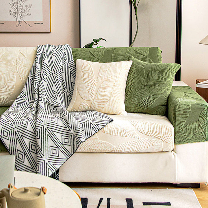 Vandtæt Jacquard Sofa Cover med Banansblade