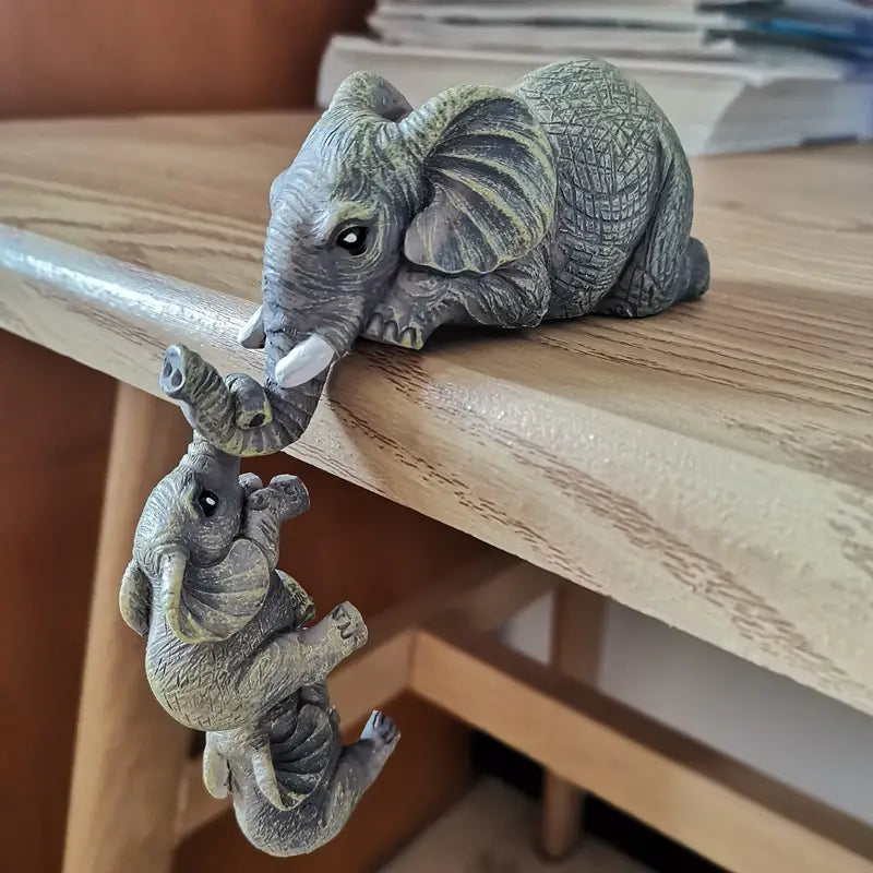 Elegant Elefant Dekorativ Ornament i Højkvalitets Harpiks