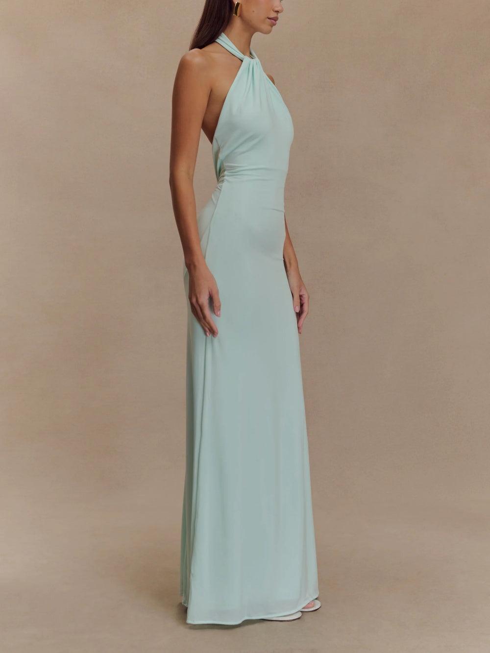 Kendra™ | Sleek Halter Maxi Dress