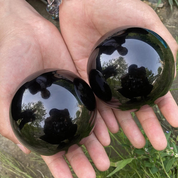 Obsidian Krystal Kule til Energi Rensning og Feng Shui