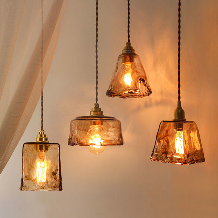 Sort Oval Loftlampe med Krystalprismaer i Industriel Stil