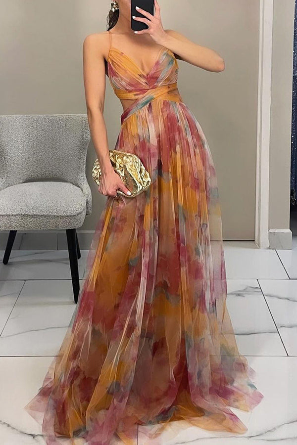 Cindy™ | Smuk blomsterprint maxi kjole