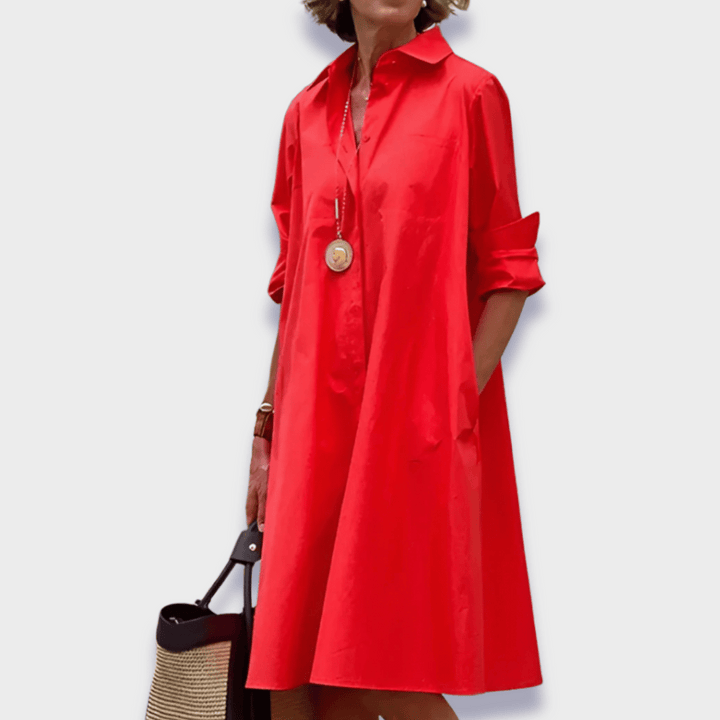 Leah™ | Elegant Midi Polo Kjole