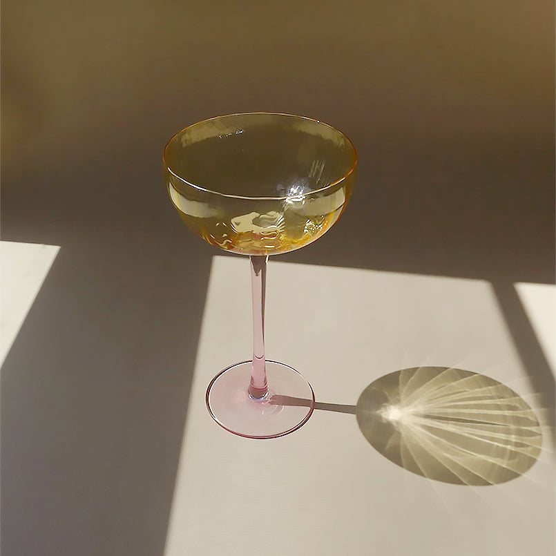 Græskarformede Krystal Champagneglas med Elegant Halsdesign