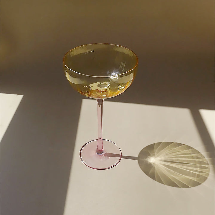Græskarformede Krystal Champagneglas med Elegant Halsdesign