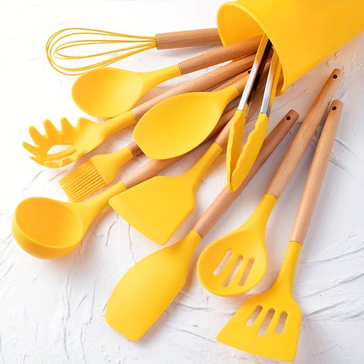 Varmebestandigt Silicone Køkkenredskabs Sæt med Non-Stick Design