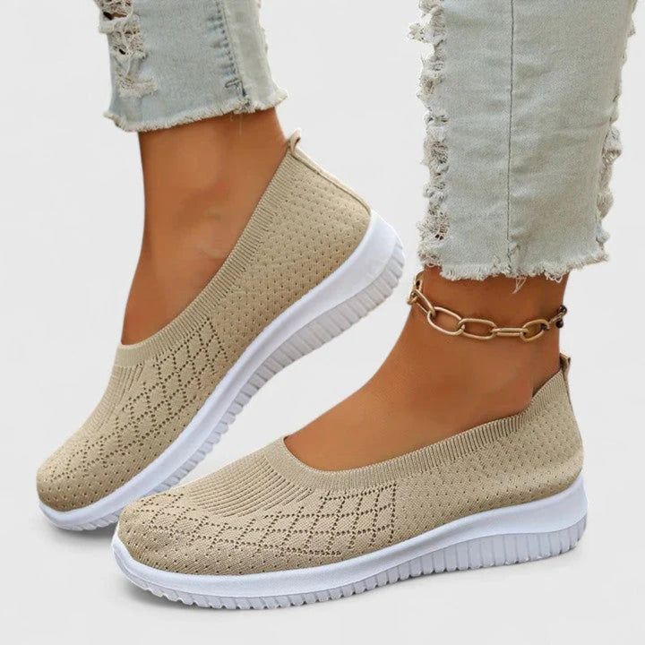 Lara | Dame Let Slip-On Strik Ballerinaer