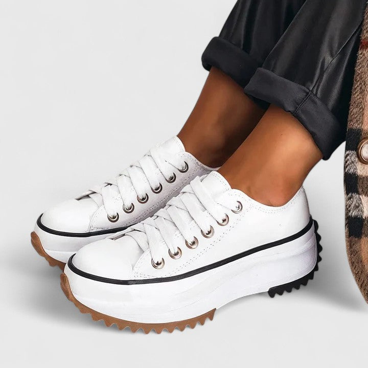 Gudrun | Dame Trendy Sneakers med Rund Tå