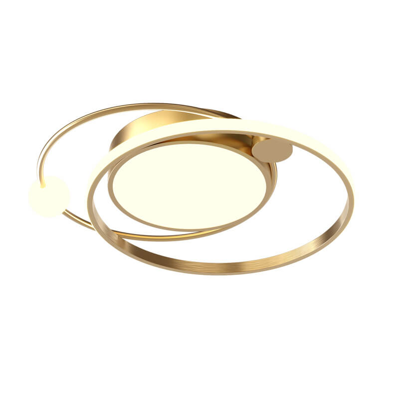 Moderne Rund LED Loftlampe i Sort, Guld eller Hvid