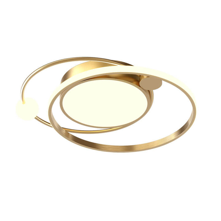 Moderne Rund LED Loftlampe i Sort, Guld eller Hvid