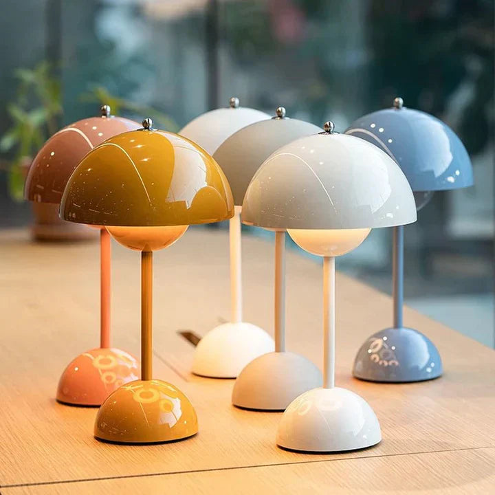 Nordisk Svampe Bordlampe med Justerbar Lysstyrke