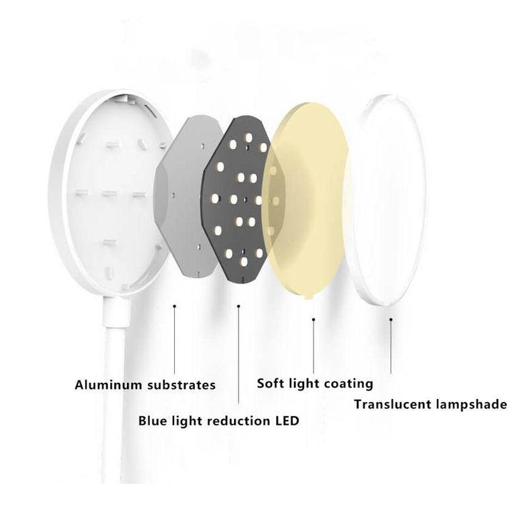 Genopladelig LED Skrivebordslampe med Øjenbeskyttelse og Justerbar Klips