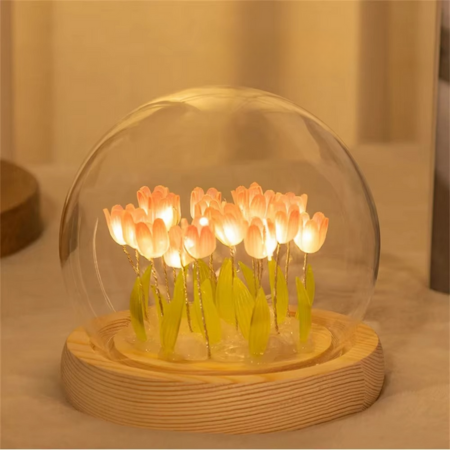 Håndlavet Tulipan LED Nattelys Bordlampe