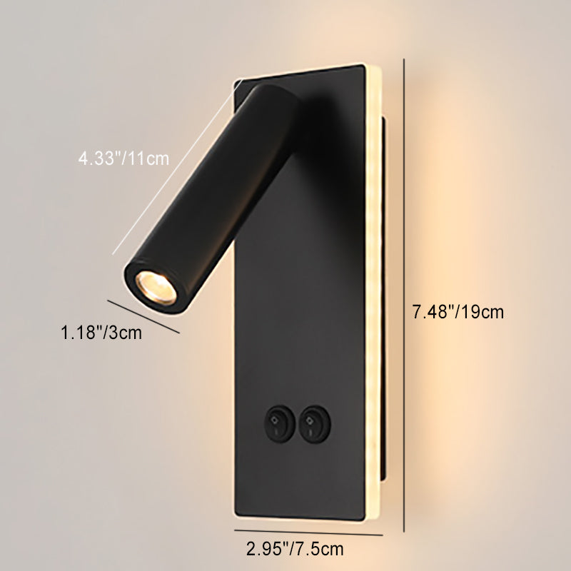 Minimalistisk LED Væglampe i Jern og Aluminium