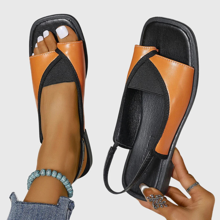 Selina | Dame Kontrast Rem Flade Sandaler