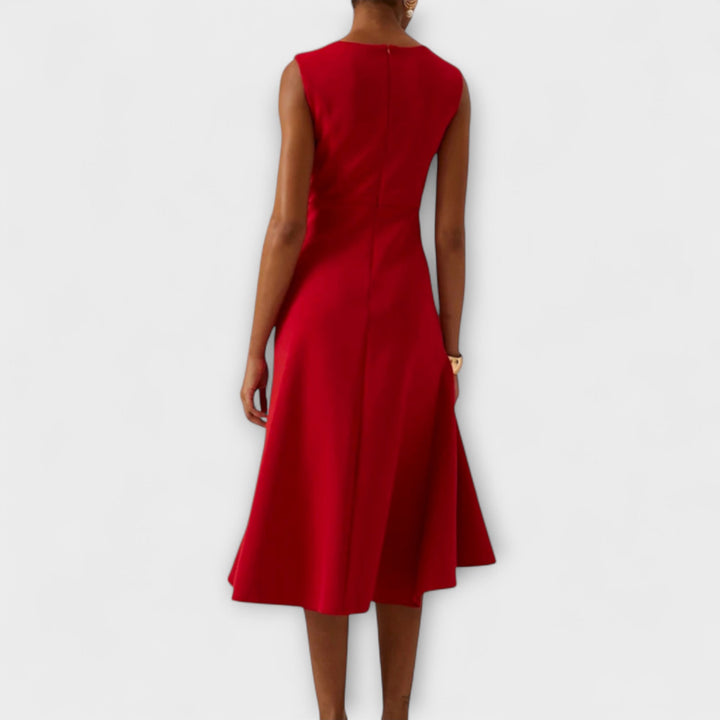 Sheila™ | Draperet Asymmetrisk Midi Kjole