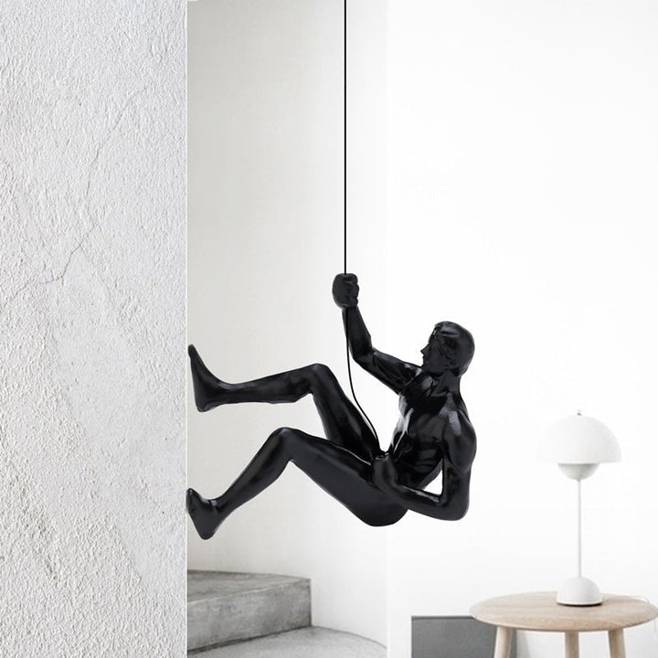 3D Klatrevæg Skulptur i Sort Harpiks