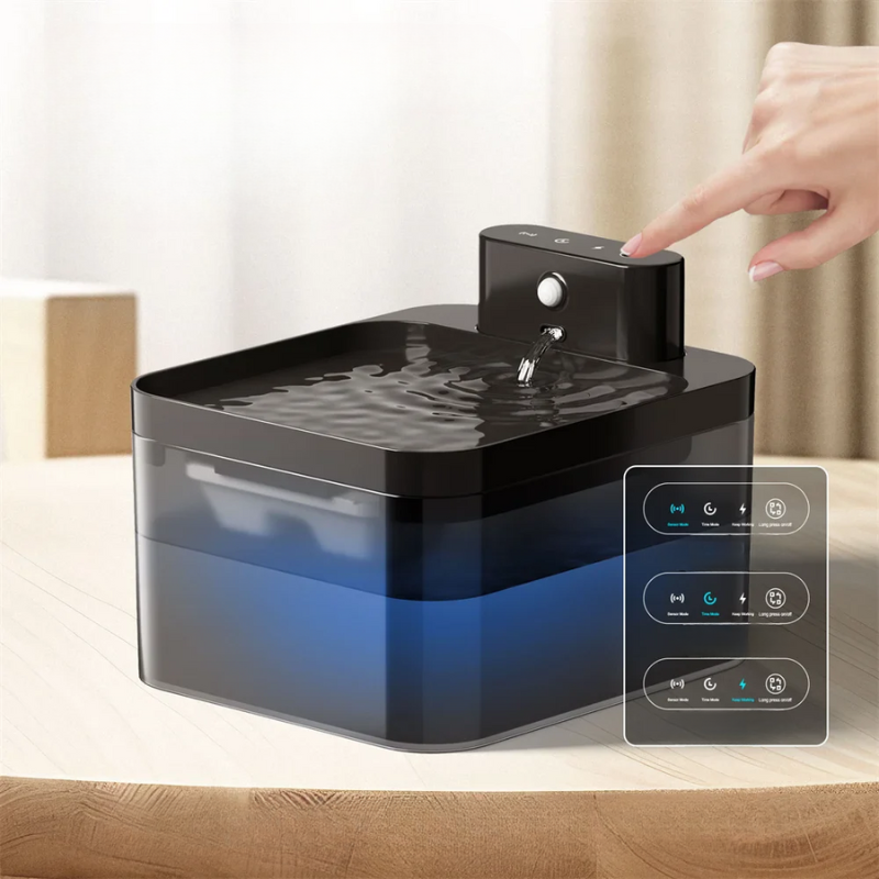 Automatisk Trådløs Katte Vandfontæne med Sensor og Filtrering